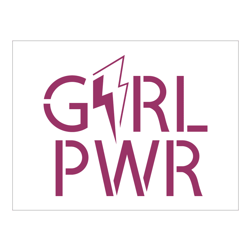 Stencil Girl Power - 15x20 - Ref A2974 | Stencil direto da fábrica com ...