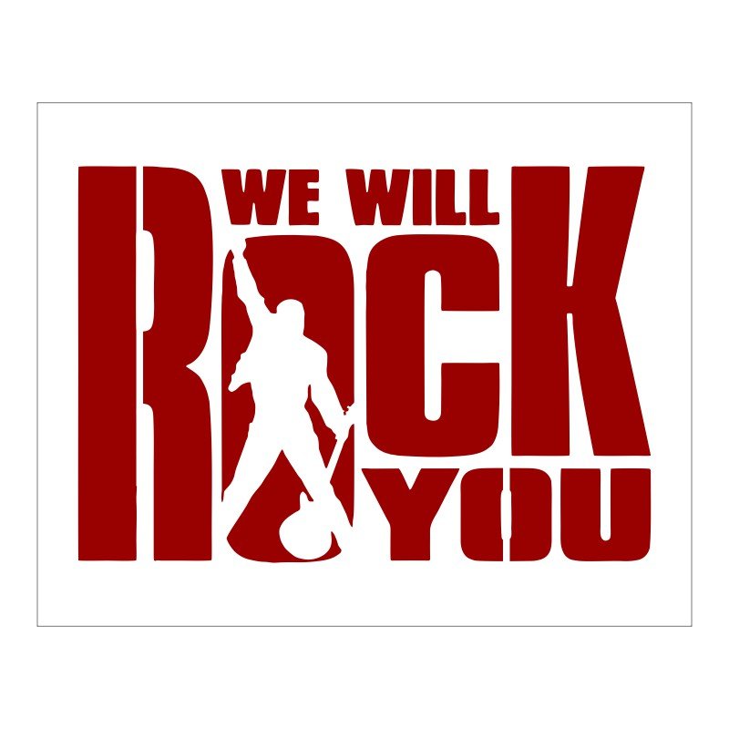 Stencil We Will Rock You 20x25 Ref B151 Stencil direto da fábrica