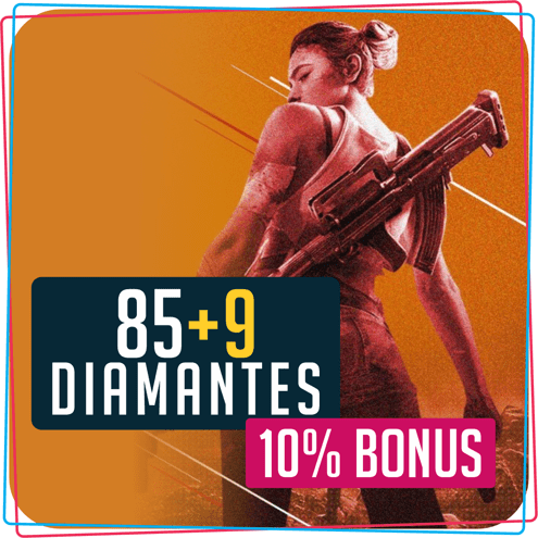 Free Fire - 85 Diamantes + 10% de Bônus