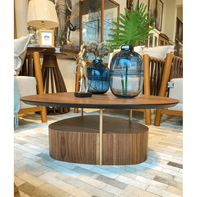 Mesa de Centro Arredondada em Madeira Alta Oslo – Iummi | Vimóveis