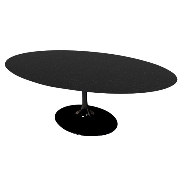 Mesa de jantar oval 180 x 90 cm castanho e preto OTTAWA 