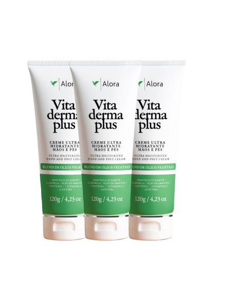 Kit Vita Derma Plus 3 Unidades - Creme de pele ressecada | Alora