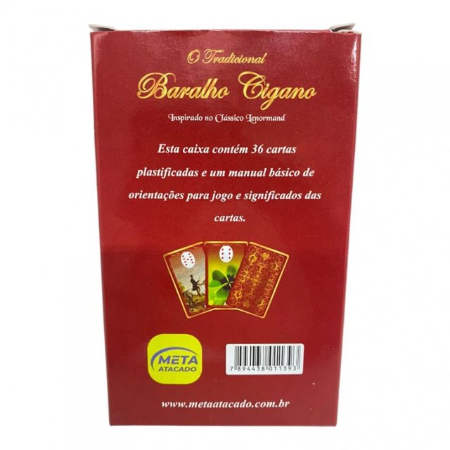 Kit 4 Baralho E Jogo De Cartas Ciganas 36 Cartas E Manual