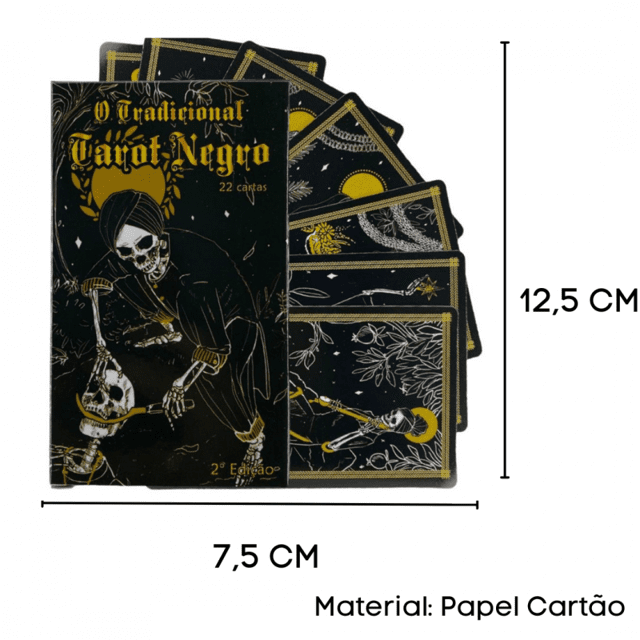 Kit 6 Baralhos Tarot Dourado Oráculo Deck 24 Cartas Atacado