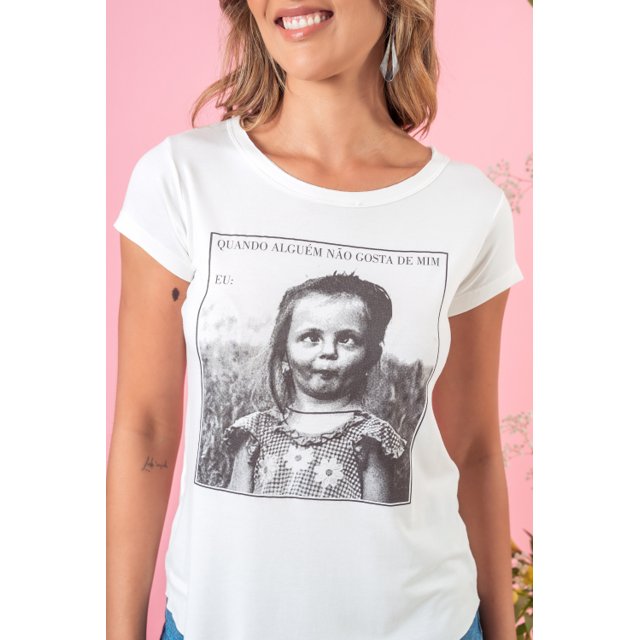 Camiseta Feminina T-shirt Baby Look Frases