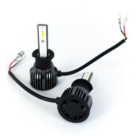 Par Lâmpada Automotiva LED H1 Branca 6000K 10000LM 12V 50W