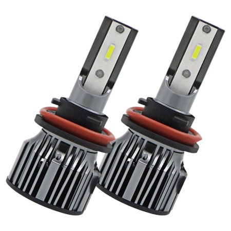 Par Lâmpada Automotiva LED H11 Branca 6000K 10000LM 12V 50W