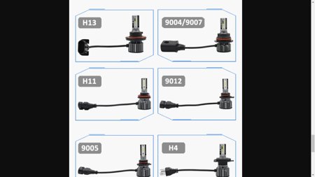 Par Lâmpada Automotiva LED H11 Branca 6000K 10000LM 12V 50W