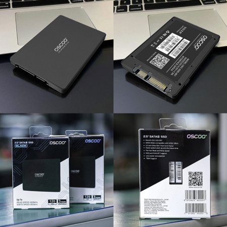 SSD 512GB Black Oscoo - SATA 3, 2.5", Leitura até 500MB/s e Gravação até 450MB/s
