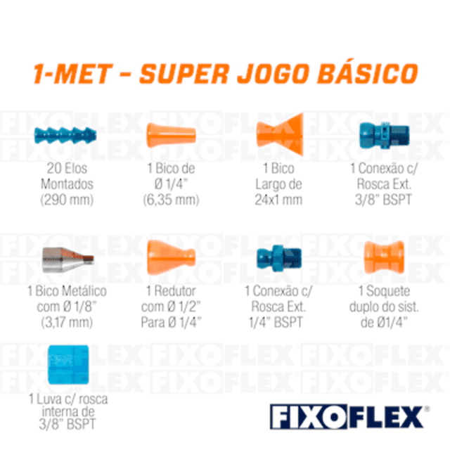 Jogo Elos de Tubo 1/4 Fixoflex Quimatic