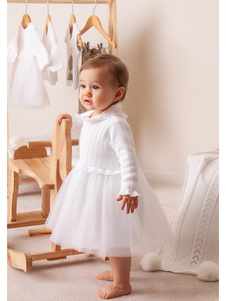 Vestido Batizado Tricô 5378 | Bebelândia