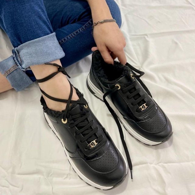 Jorge Bischoff Tenis Flatform Preto Tênis Jorge Bischoff Feminino