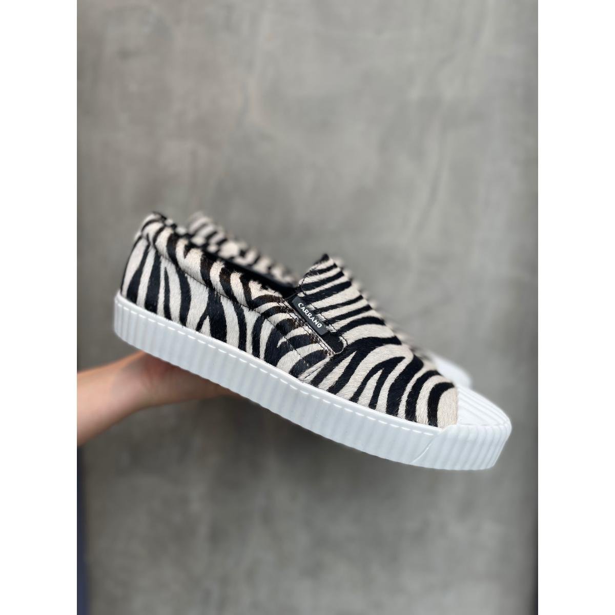 Tênis de Skate Slip On Zebra