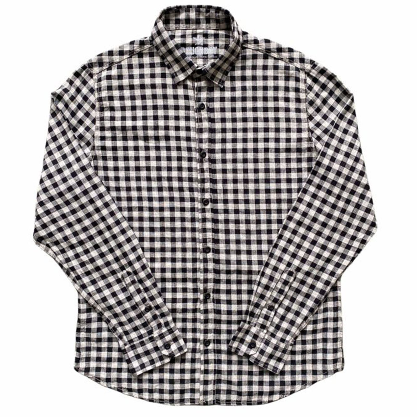 Camisa xadrez xadrez xadrez masculina, blusa de grade solta, preto e  branco, moda casual, nova, verão - AliExpress