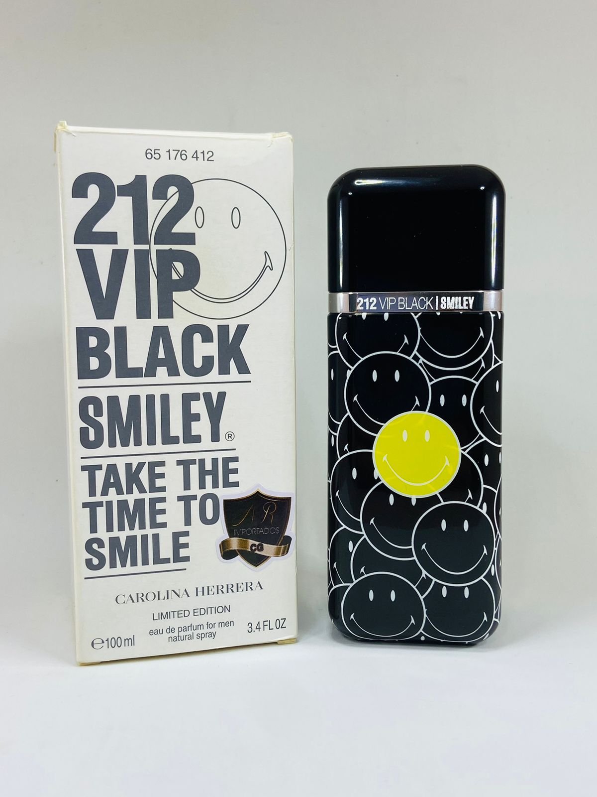 212 Vip Black Smiley Edp 100ml Caixa Branca Carolina Herrera | AR