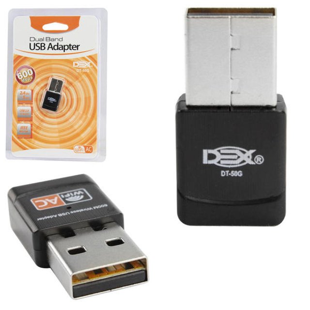 Adaptador Wireless Dual Band, USB, 600Mbps - DT-50G