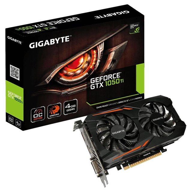 Placa de Video Gigabyte Nvidea GeForce GTX 1050 Ti OC, 4G, GDDR5, 128 Bits - GV-N105TOC-4GD