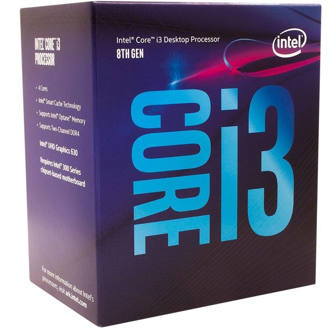 Processador INTEL Core I3-8100 3.6GHZ 6MB LGA 1151 Coffeelake  8º Geração  BX80684I38100