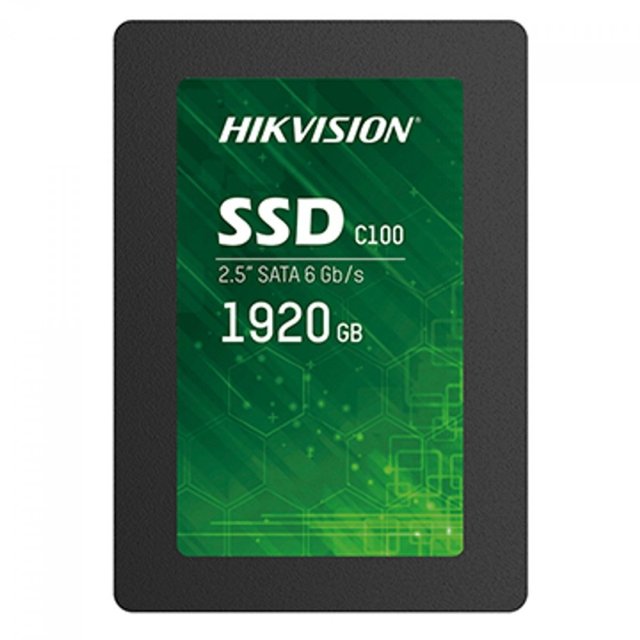SSD Hikvision C100 1920GB, Sata III, Leitura 530MBs e Gravação 420MBs - HS-SSD-C100/1920GB