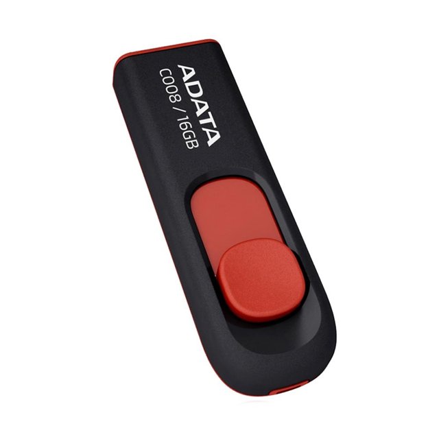 Pen Drive Adata AC008 16GB  Preto e Vermelho - AC008-16G-RKD