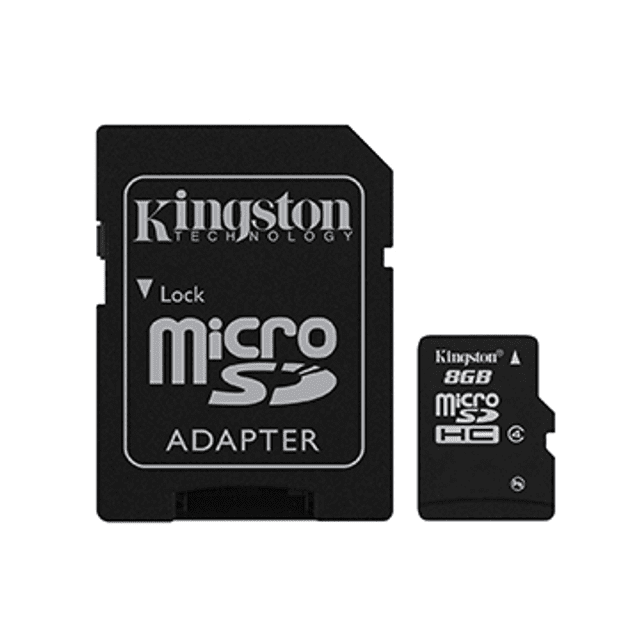 Cartão De Memória Micro-SD Kingston 8GB + Adaptador SD