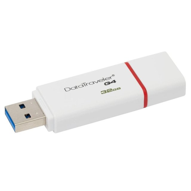 Pen Drive Kingston DataTraveler 32GB USB 3.0 Branco e Vermelho - DTIG4/32GB