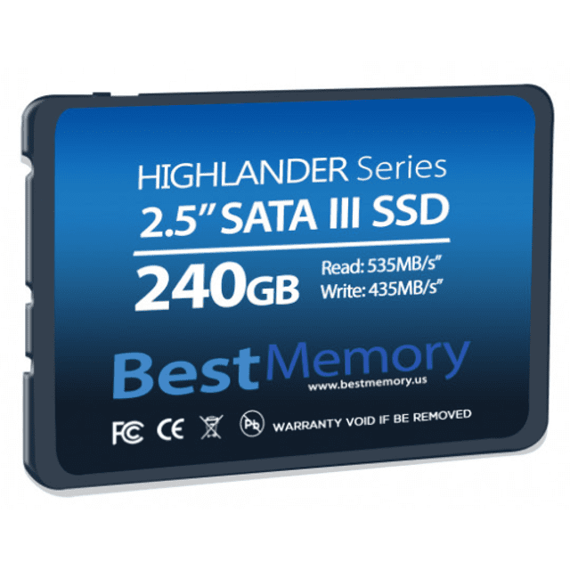 SSD Best Memory 240GB, Leitura 535MB/s e Gravação 435MB/s - BTSDA-240G