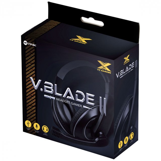 Headset Gamer Vx Gaming V Blade II USB Preto com Vermelho - GH200