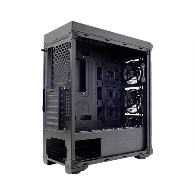 Gabinete Gamer Kmex Dark Trooper, Com 3 Fan RGB AFW + Fita Led - CG-01B1