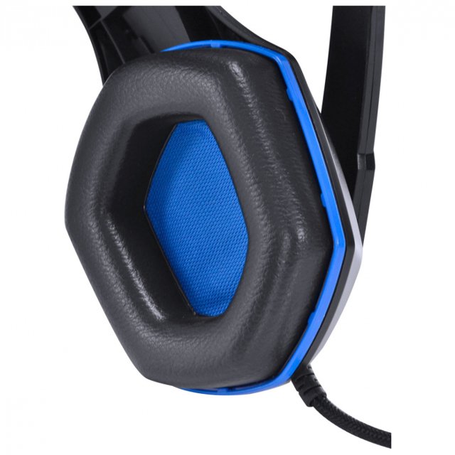 Fone Headset Gamer Vx Gaming Ogma, P2 Stereo, Com Microfone - Preto e Azul