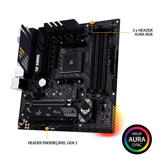 Placa Mae Asus B550m-Plus Tuf Gaming, AMD AM4, DDR4
