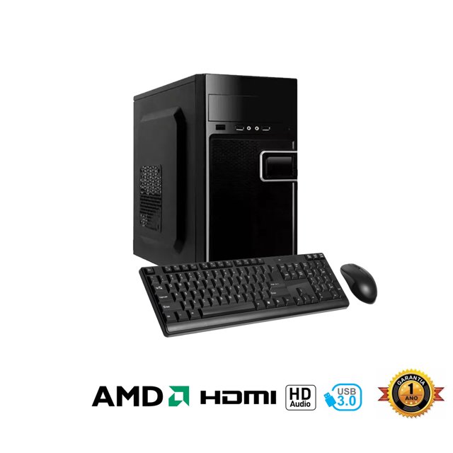 Computador InfoParts Home&Office AMD Ryzen 5 3400G, 4GB RAM, SSD 120GB, Gabinete