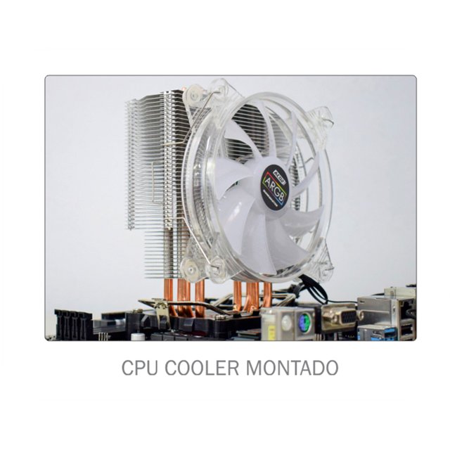 Cooler para Processador Kmex, Amd e Intel, RGB Aura- AC02