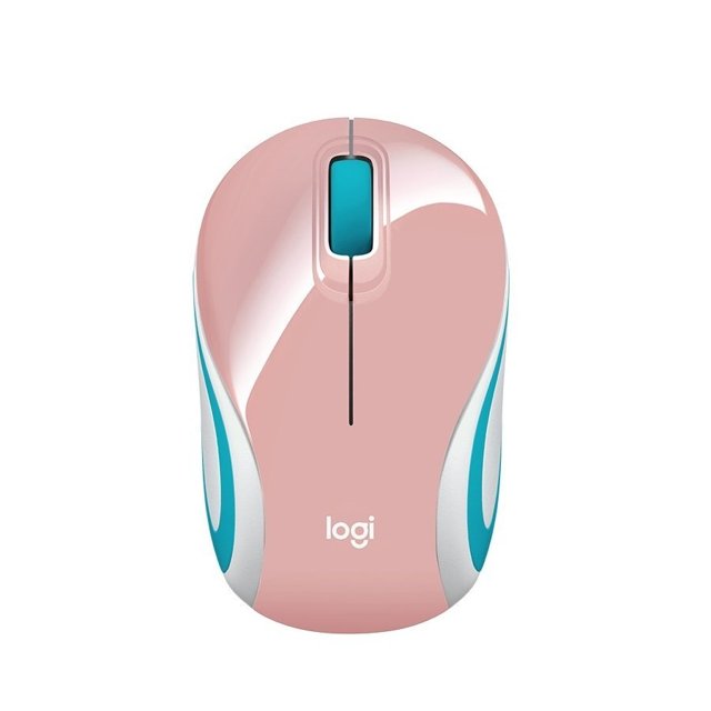 Mini Mouse Logitech M187 Sem Fio Rosa, 1000DPI - 910-005364