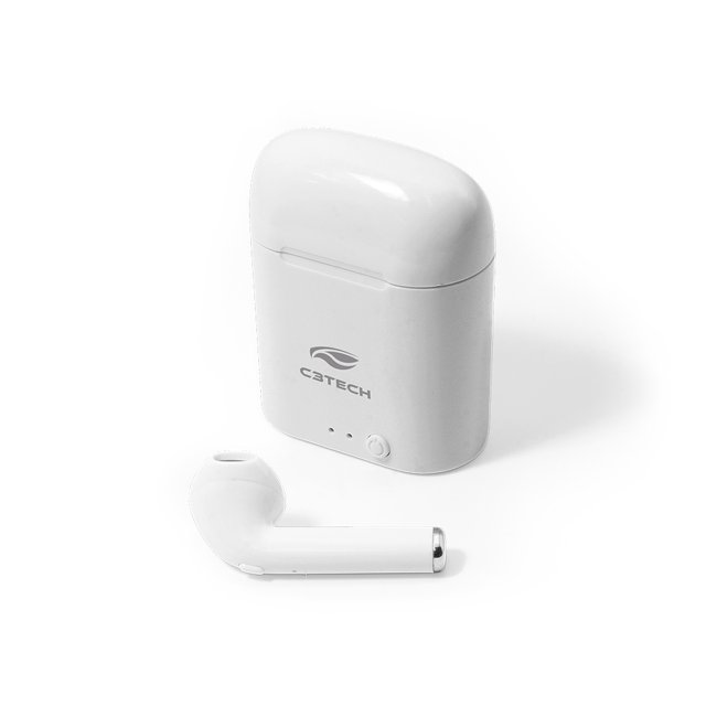 Fone de Ouvido C3Tech, Bluetooth 5.0, Branco - EP-TWS-20WH