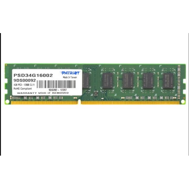 Memoria PC 4GB Ddr3 1600MHZ Patriot Signature