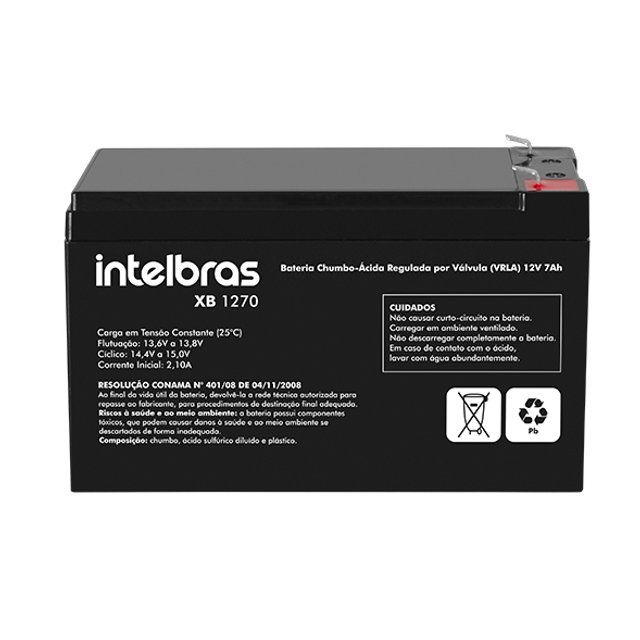 Bateria Selada Intelbras VRLA 12V 7Ah, Alarme - XB1270