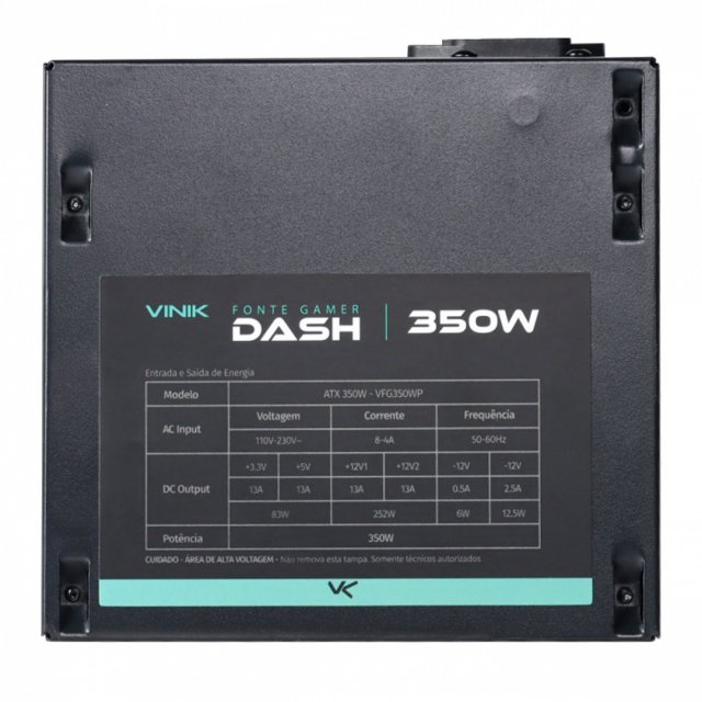 Fonte 350w Dash, Vinik - VFG350WP