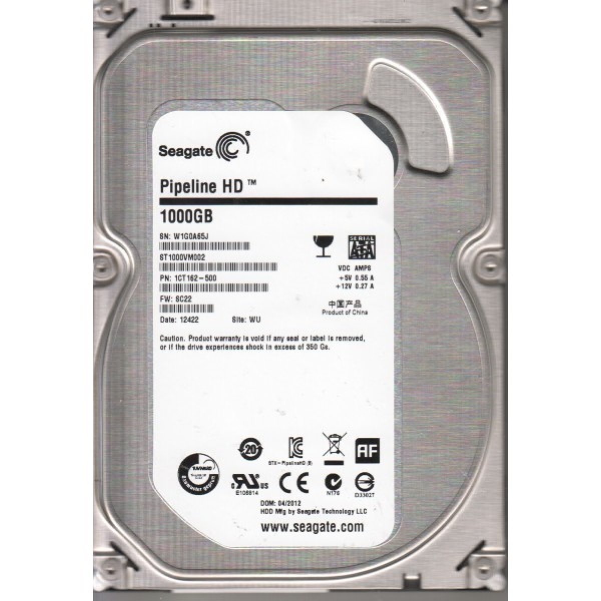 HD Seagate Pipeline 1TB, 5900rpm, 64mb, Sata III - ST1000VM002