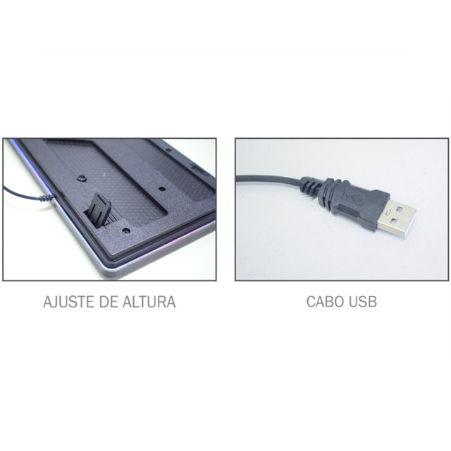 Kit K-mex Teclado + Mouse + Mouse Pad, RGB Steampunk, USB - B3KM7628U01CB1X