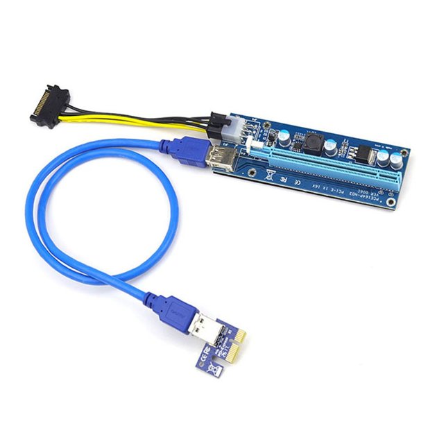 Kit 6 Cabo Riser PCI to 16X, Mini PCI-E 60CM, USB cable U34 - VER006C Mineração Bitcoin