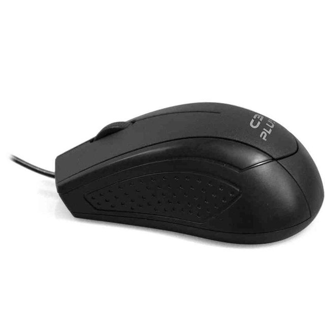 Mouse C3 Plus Optico, Preto, USB - MS-27BK