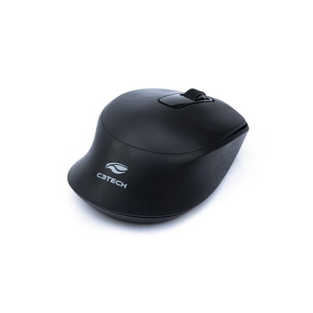 Mouse Sem Fio C3Tech, 1600 DPI, Bluetooth, Nano Receptor USB, Preto - M-BT200BK