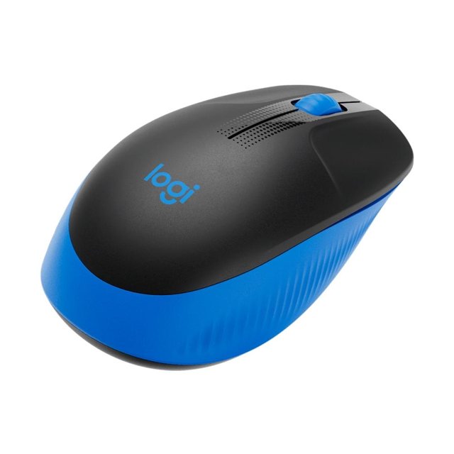 Mouse Sem Fio Logitech M190, Azul e Preto - 910-005903