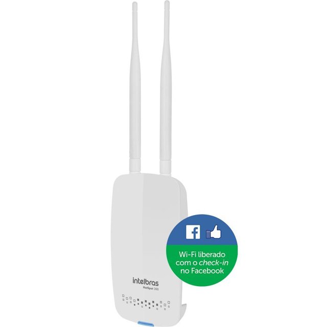 Roteador Wireless com check-in no Facebook - Intelbras Hotspot 300