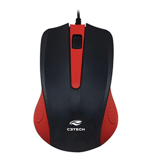 Mouse C3Tech, Preto e Vermelho, ESB - MS-20RD