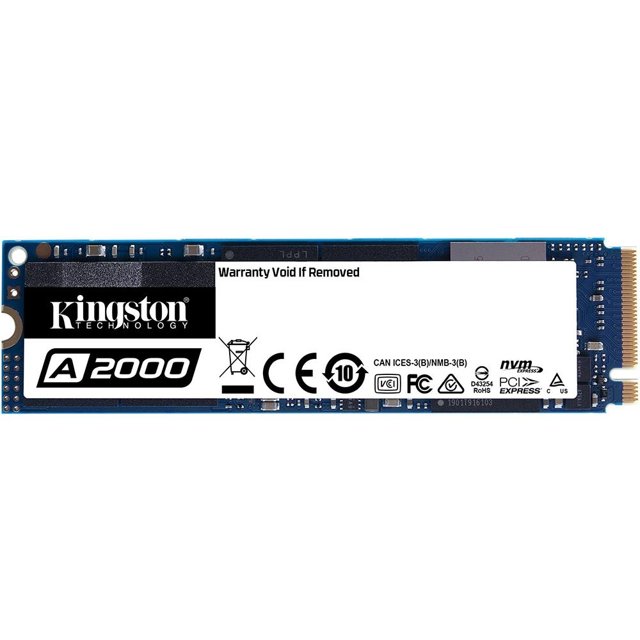 SSD Kingston A2000, 500GB, M.2 NVMe, Leitura 2200MB/s, Gravação 2000MB/s - SA2000M8/500G