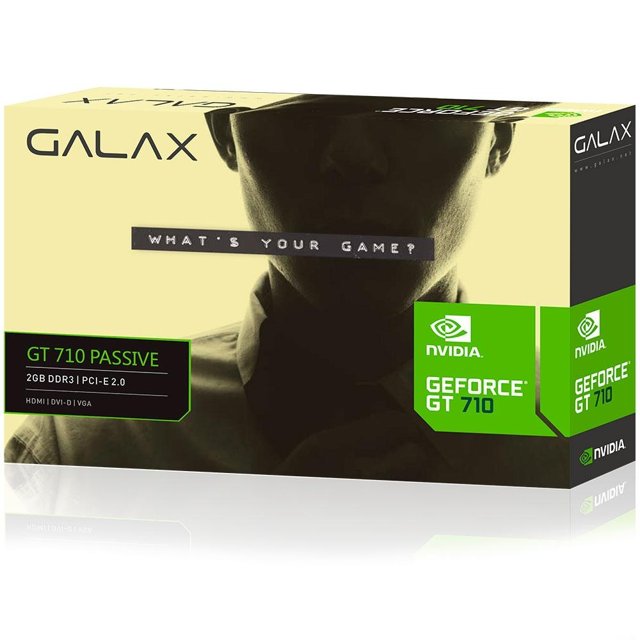 Placa de Video Galax GeForce GT 710 Passive 2GB, DDR3, 64 bits - 71GPF4HI00GX