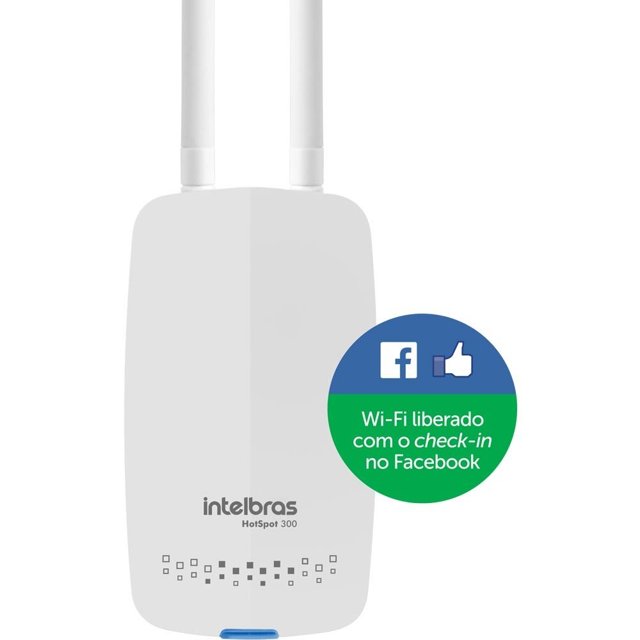 Roteador Wireless com check-in no Facebook - Intelbras Hotspot 300