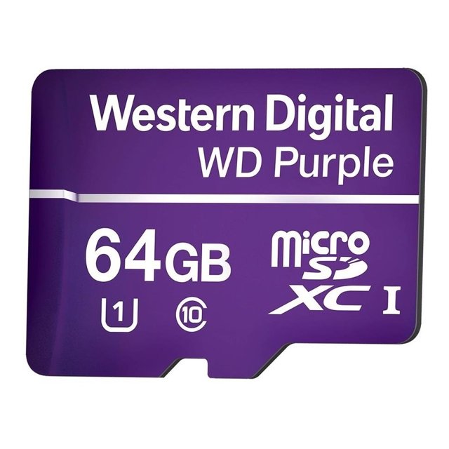 Cartão de Memoria, SD Class10, UHS-I 64GB WD Purple - WDD064G1P0A